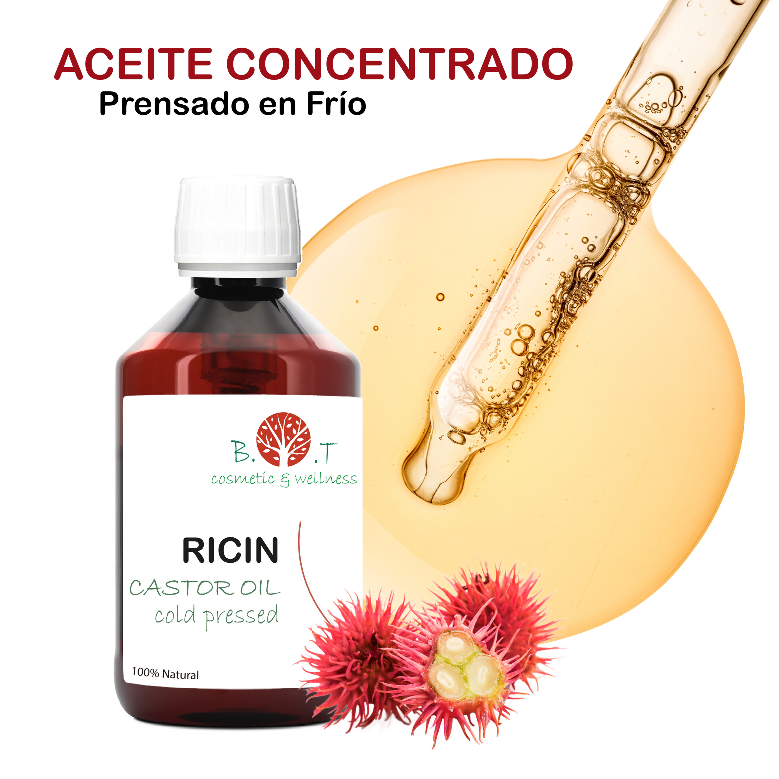 Aceite de ricino puro prensado en frío | Aceite para pestañas, pelo y piel - Imagen 8