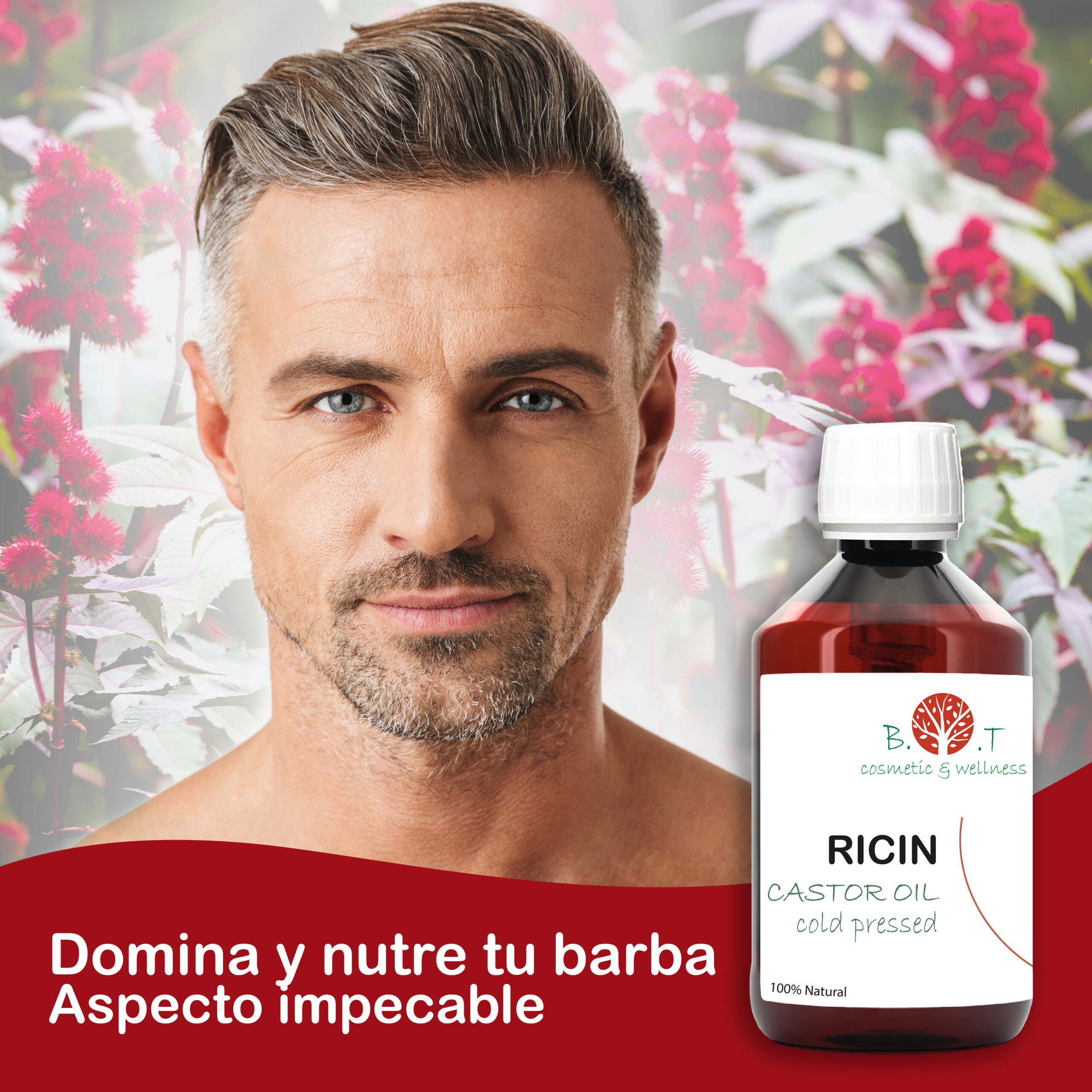Aceite de ricino puro prensado en frío | Aceite para pestañas, pelo y piel - Imagen 4