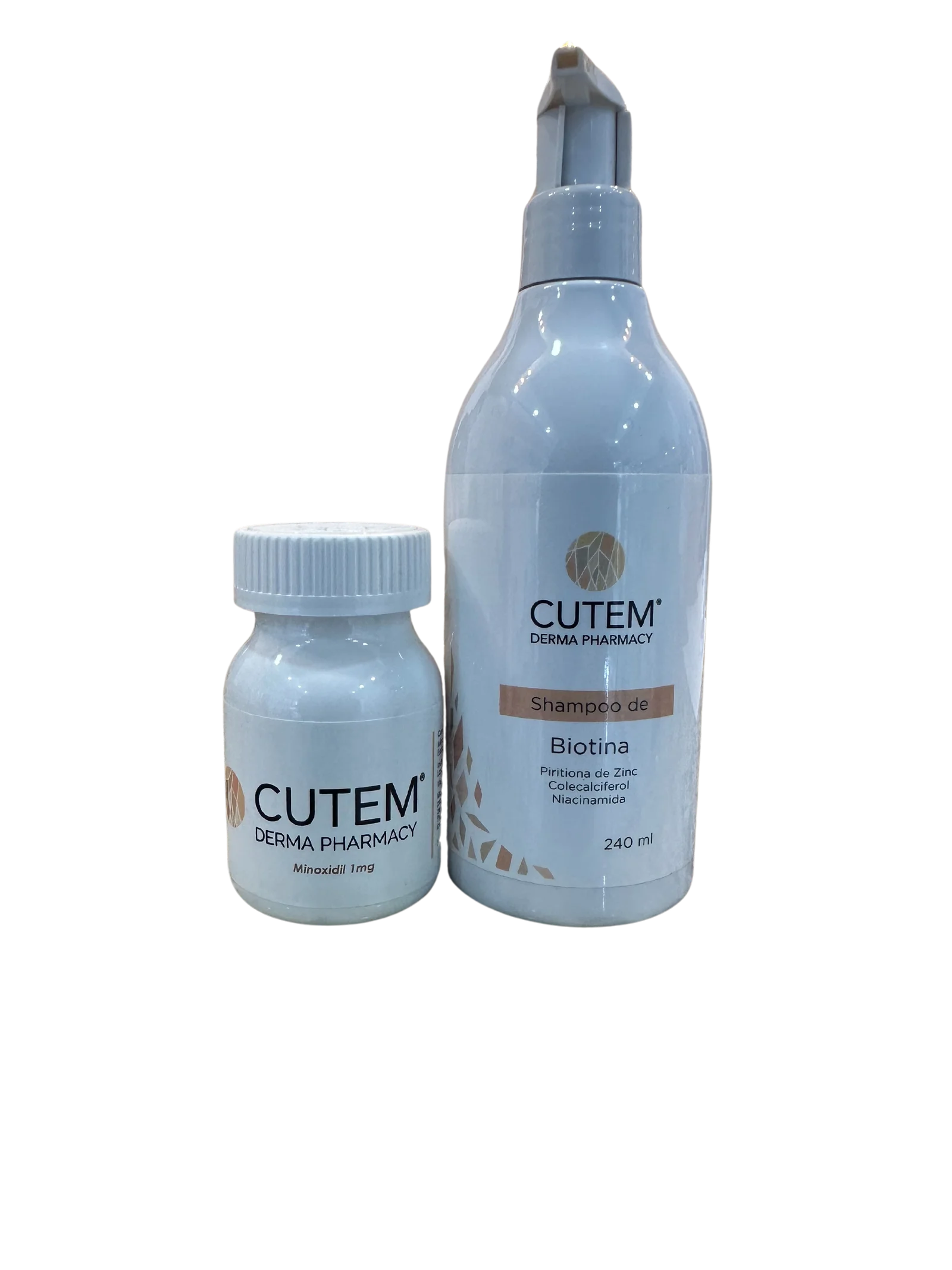 CUTEM Tratamiento Anticaída y Fortalecimiento Capilar Shampoo Anticaída y 30 Cápsulas Minoxidil 1mg